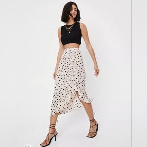 NWT high waist ruched midi skirt US size 8